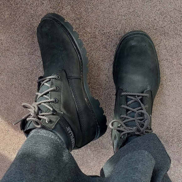 Caterpillar casual boots women's size 8 US black leather - Picture 1 of 6